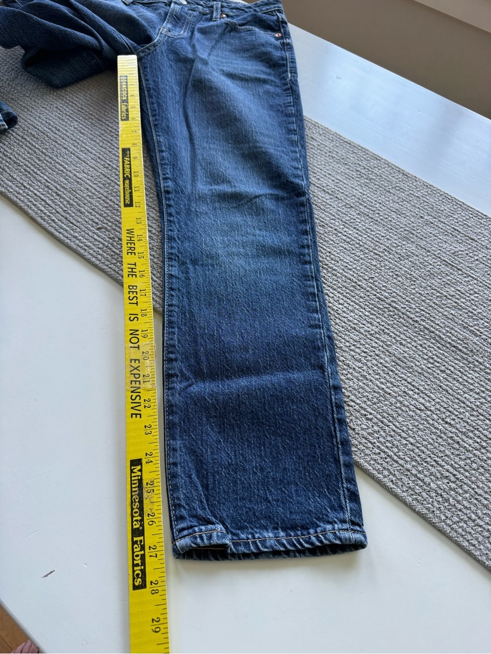 GAP Universal Slim Boyfriend Dark Blue Straight Leg Jeans Size 28 or 6R - Picture 6 of 9